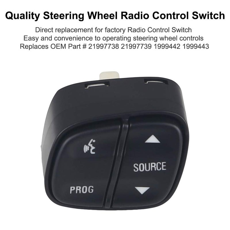 WMPHE Steering Wheel Control Switch Button Compatible with Chevy Silverado Tahoe GMC Envoy Sierra Yukon Hummer H2 Buick Cadillac Escalade 2003-2007 Replacement for 21997738 21997739 1999442 1999443 - Image 5